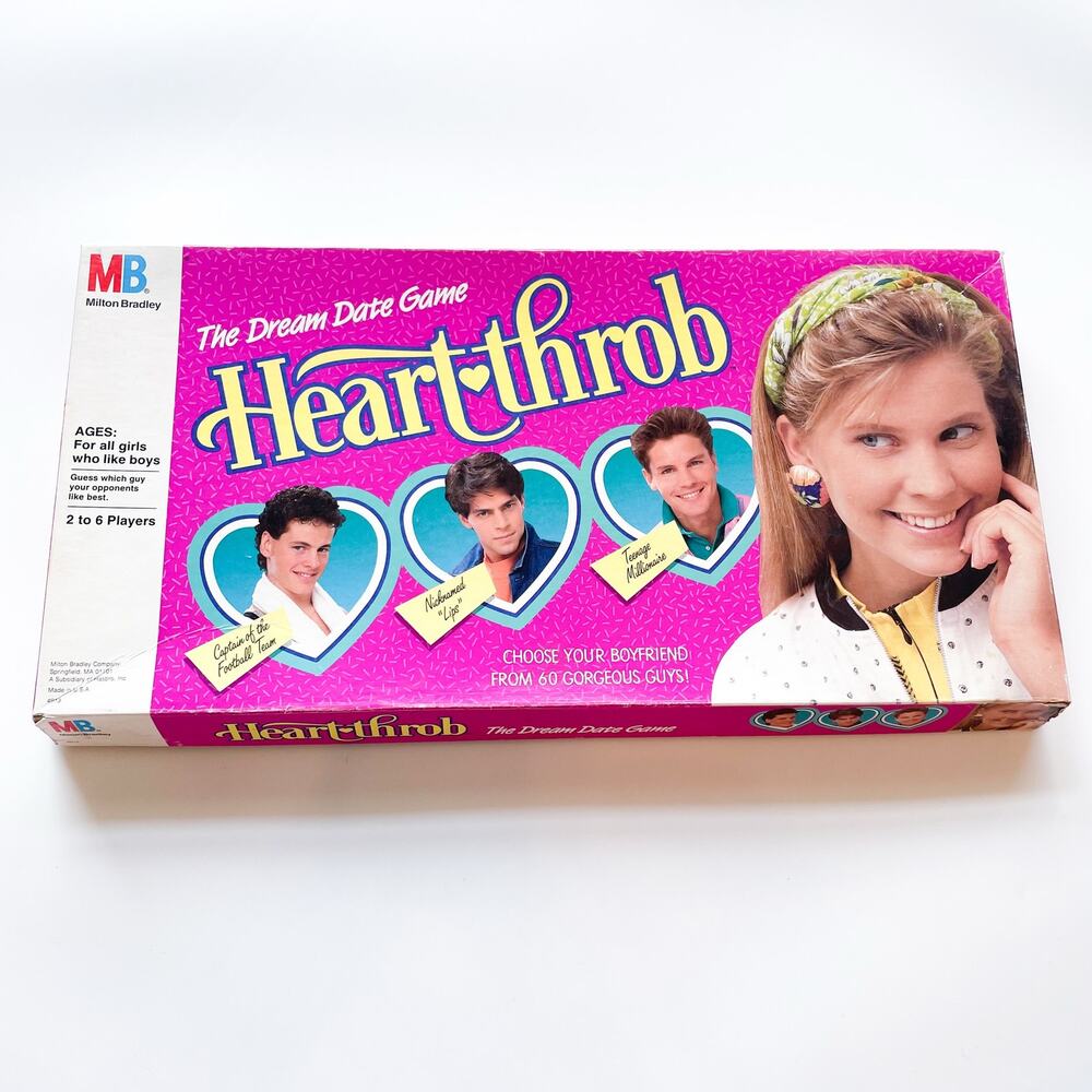 Vintage HeartThrob Dream Date Board Game Milton Bradley 1988 - Complete